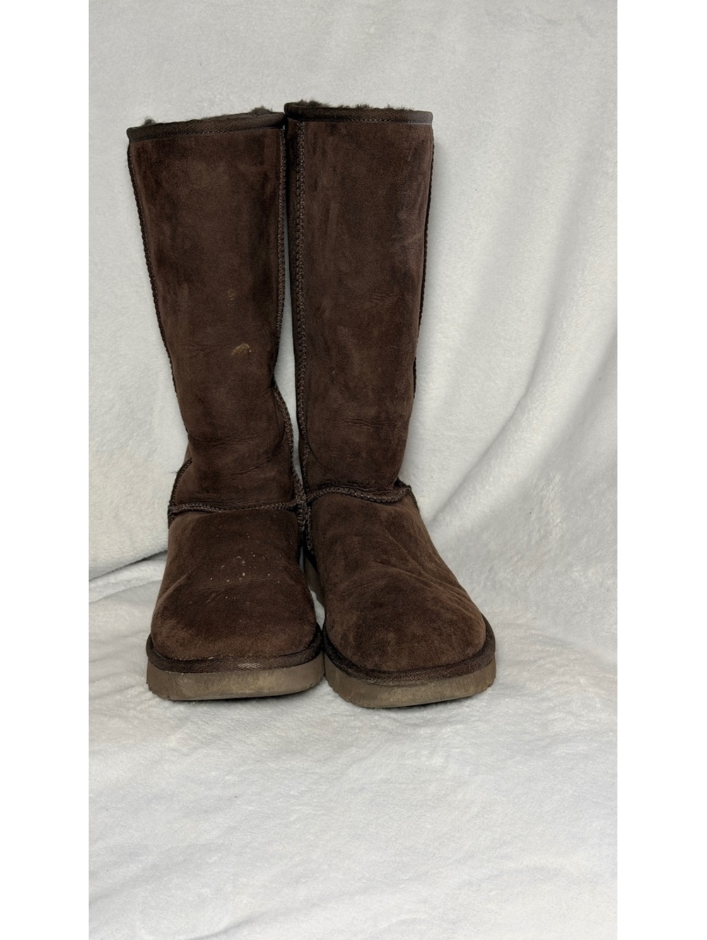 UGG Women's Classic Tall Brown Suede Winter Boots Size 9